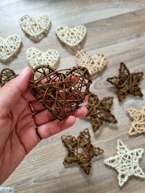 Vanocni/celorocni dekorace srdce,hvezda - 2