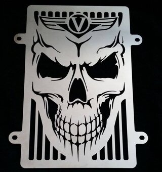 Kryt chladiče na chopper Honda,Yamaha,Suzuki,Kawasaki. - 2