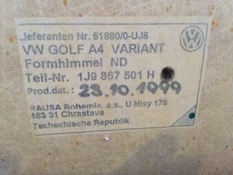 Vw Golf IV Variant stropní čalounění - 2