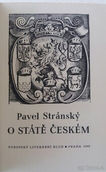 O STÁTĚ ČESKÉM/ Pavel Stránský - 2