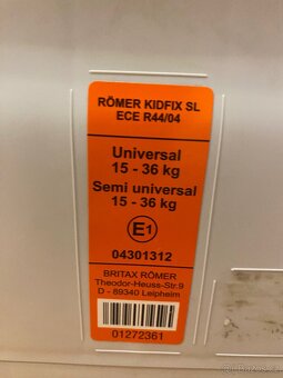 Dětská autosedačka Britax Romer - 2