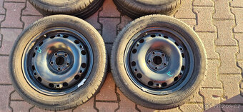 Plechové disky Škoda Fabia 2 5x100 6x15 ET43 195/55r15 letní - 2