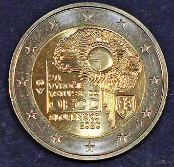 2 euro Slovensko pamětní mince 2009 - 2021 UNC, cena za 1 ks - 2