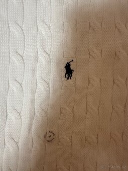 Ralph Lauren Cable Knit svetr bílý M - 2