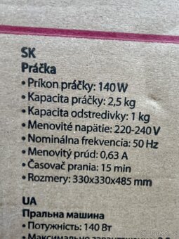 Mini pračka 2,5kg - 2