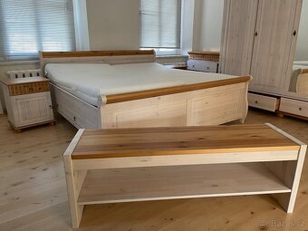 Moderní antik ložnice Tampere, velká skříň, celomasiv - 2