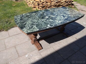 stůl - dřevo, kámen - 2