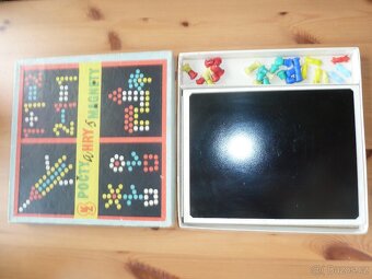 Retro hra Hry a počty s magnety Kovozávody Semily - 2
