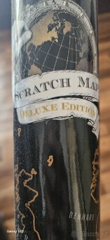 Stírací mapa světa Deluxe - černá - 2