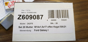 Ford Galaxi 20 x Matky k plechovým kolům - 2