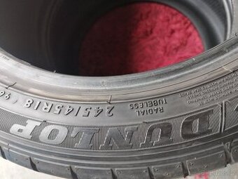 2ks.letní 245/45r18 DUNLOP SP Sport maxx GT vzorek.5mm - 2