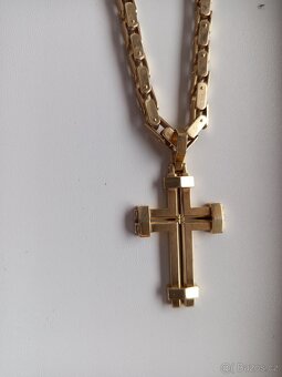 Zlatý řetěz s křížem 140,23g - 2