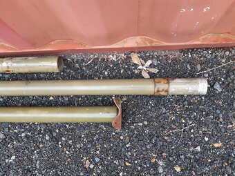 3 x anténní vojenská tyč, délka 3,29; 2,64 a 2,52m - 2