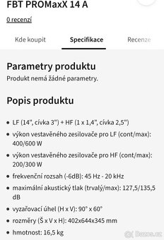 Fbt 14 promax aktív spěcha 25tís - 2