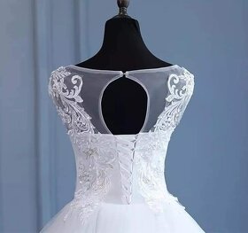 S-M NOVÉ svatební šaty BEIGE - 2