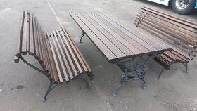 Zahradní lavičky a stůl - 2