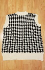 Pletená vesta unisex kohoutí stopa XL - 2