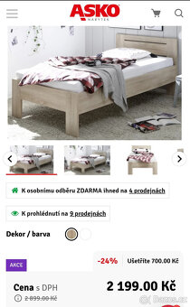 Postel 90x200 cm - 2