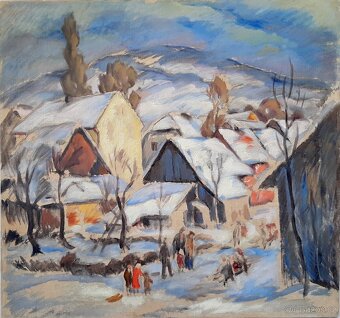 Oldřich Kerhart - Zima v Statenicích (1918) - 2