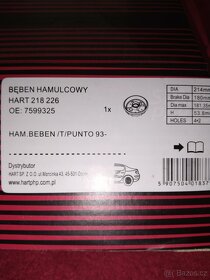 Prodám zadní bubny Fiat Punto 93- - 2