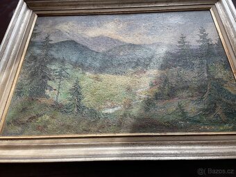 Olejomalba na plátně krajina - 2