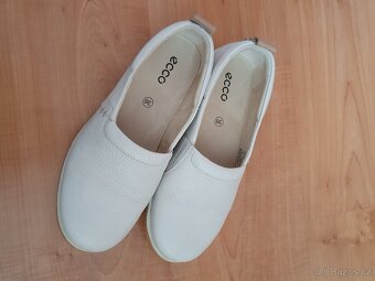 Bílé boty polobotky baleríny v.36 ecco top stav - 2