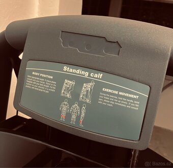 Posilovací stroj - lýtka ve stoji - cihly 120kg - zánovní - 2