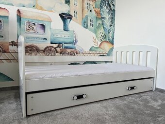 Dětská dřevěná postel 160x80 cm s úložným prostorem - 2