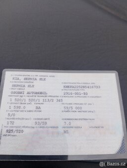 Kia sephia 16 EFI benzínu 59 kW - 2