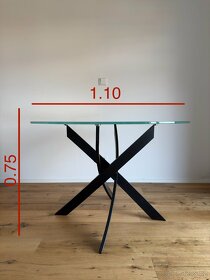 Luxusní italsky skleněný stůl Bontempi - 2