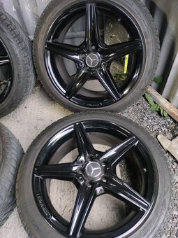4ks alu disky orig. AMG 5x112 R18 dvojrozmer 7mm pneu - 2