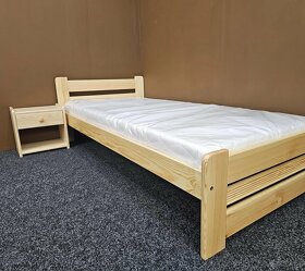 Prodám nové masiv postele s roštem 80x200 - 2