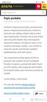 Neoprenové ponožky agama 3mm - 2