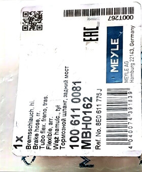brzdová hadice VW Passat zadní, 100 611 008 MEYLE - 2
