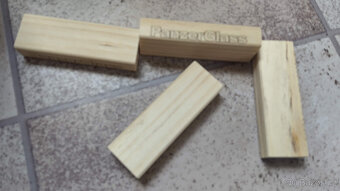 Dřevěná stavebnice hranoly, velká taška, mnoho hranolů - 2