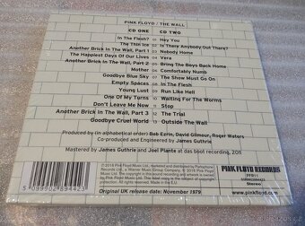 Cd - Pink Floyd - The Wall , nové - 2