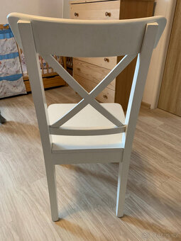 3x IKEA bílá kuchyňská židle IKEA Ingolf - 2