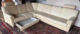 Rohová kožená sedačka s úložným prostorem,5345 - 2