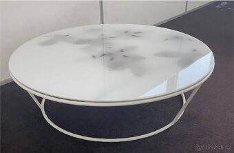 Luxusní designový stolek stůl skleněný Moroso - 2