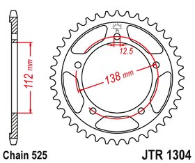 Řetězová rozeta JT 1304-45 - 2