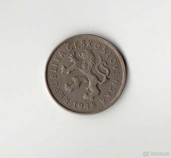 Mince ČSR 2 koruny 1948 - 2