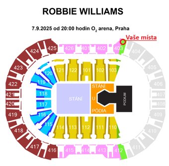ROBBIE WILLIAMS 7.9.2025 - PRAHA - 3x sektor 403 - 2