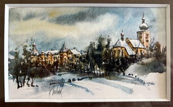 Obraz Karel Vondráček, Česká Skalice, akvarel 27x20 - 2