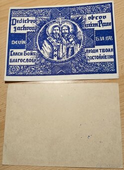 Dvě sběratelské upomínkové dopisnice, 1945. - 2