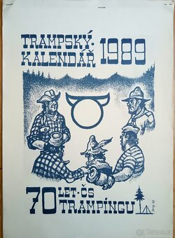 15 x Velký " Trampský kalendář " Tramping. - 2