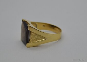 Zlatý prsten kámen ZÁHNĚDA - 2