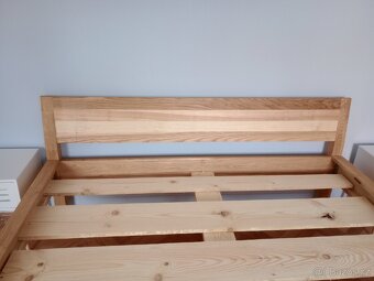 Manželská postel dub masiv - 2