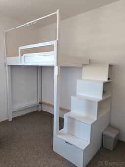 Patrová postel se 2 šuplaty ve schodech - 2