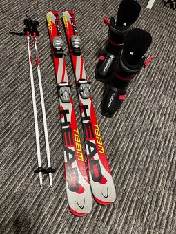 Lyžařský set - lyže 125cm, hůlky 105cm, boty 315/24.5 - 2