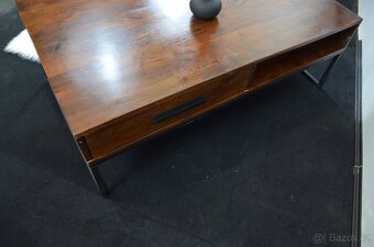 Akáciový konferenční stolek se šuplíky - 2